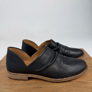 New Womens Beek Puffin Deconstructed Black Leather Booties Shoes Size 11 M